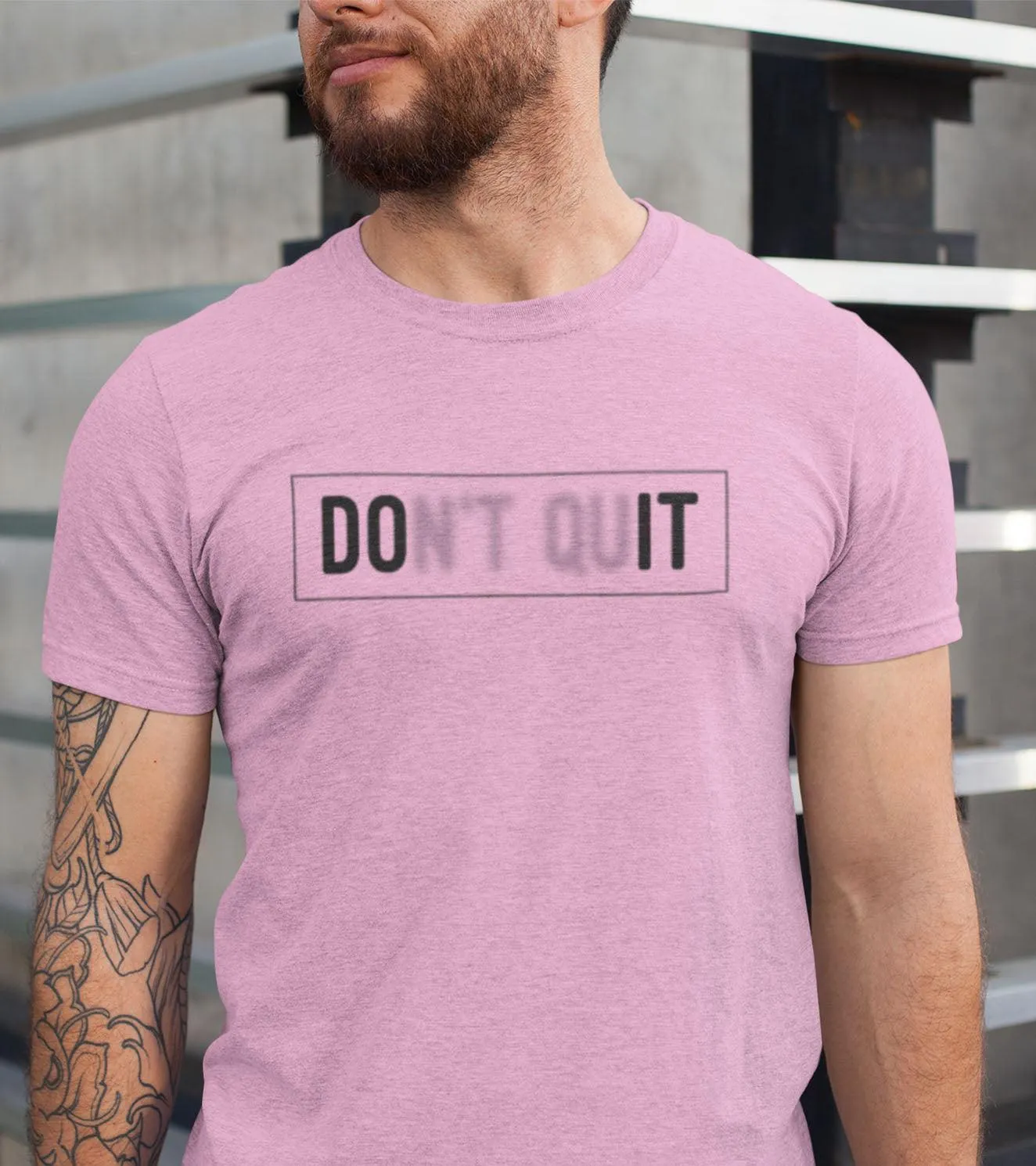 Men's Don't Quit T-Shirt (Taffy Pink)