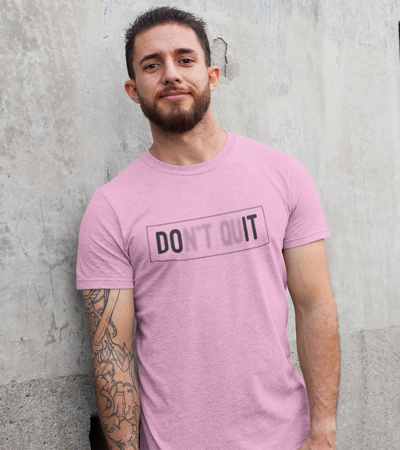 Men's Don't Quit T-Shirt (Taffy Pink)