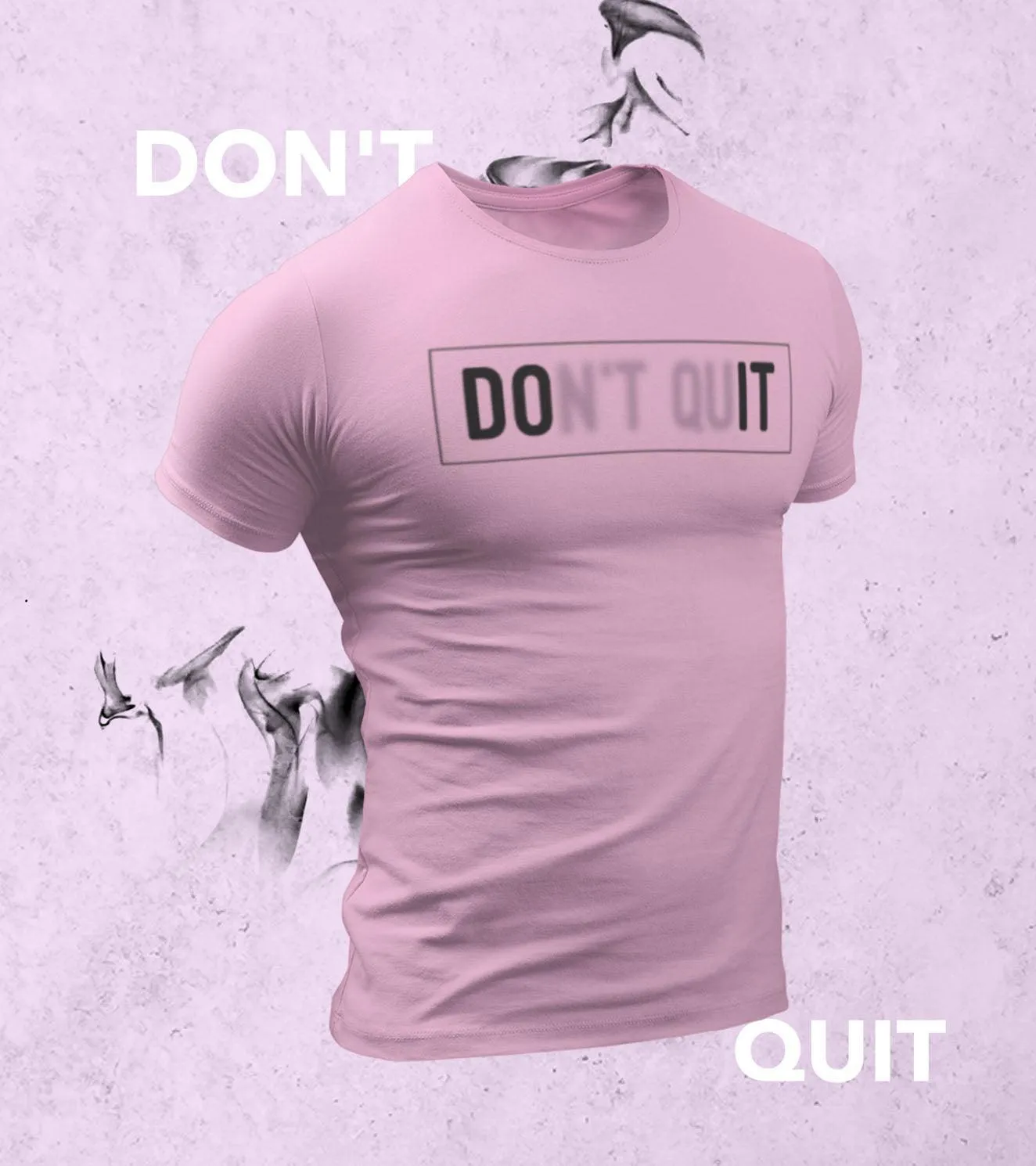 Men's Don't Quit T-Shirt (Taffy Pink)