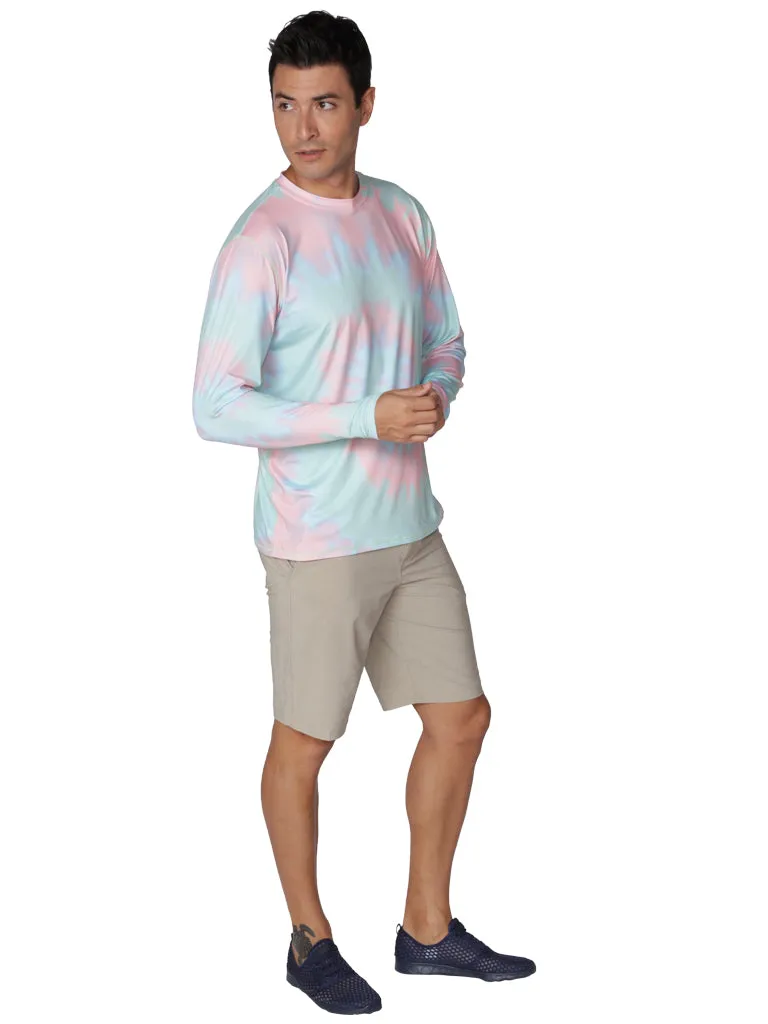 Men's Printed Long Sleeve Ultra Light Weight Sun Shirts