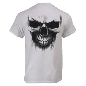 Milwaukee Leather MPMH116001 Men's 'Ghost' Skull Double Sided White