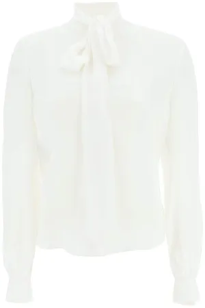 Moschino silk lavalliere shirt