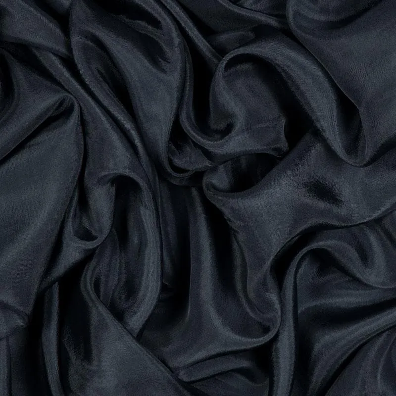 Navy Blue Upada Silk Fabric