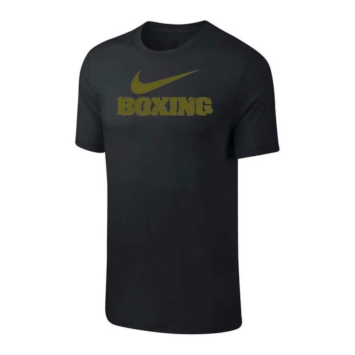 Nike Gold Tick Boxing Training T-Shirt Black