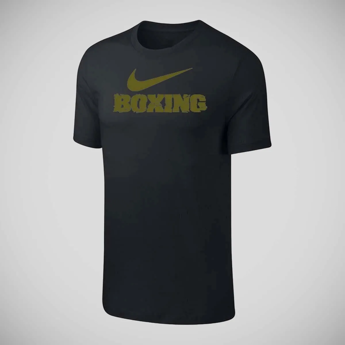 Nike Gold Tick Boxing Training T-Shirt Black