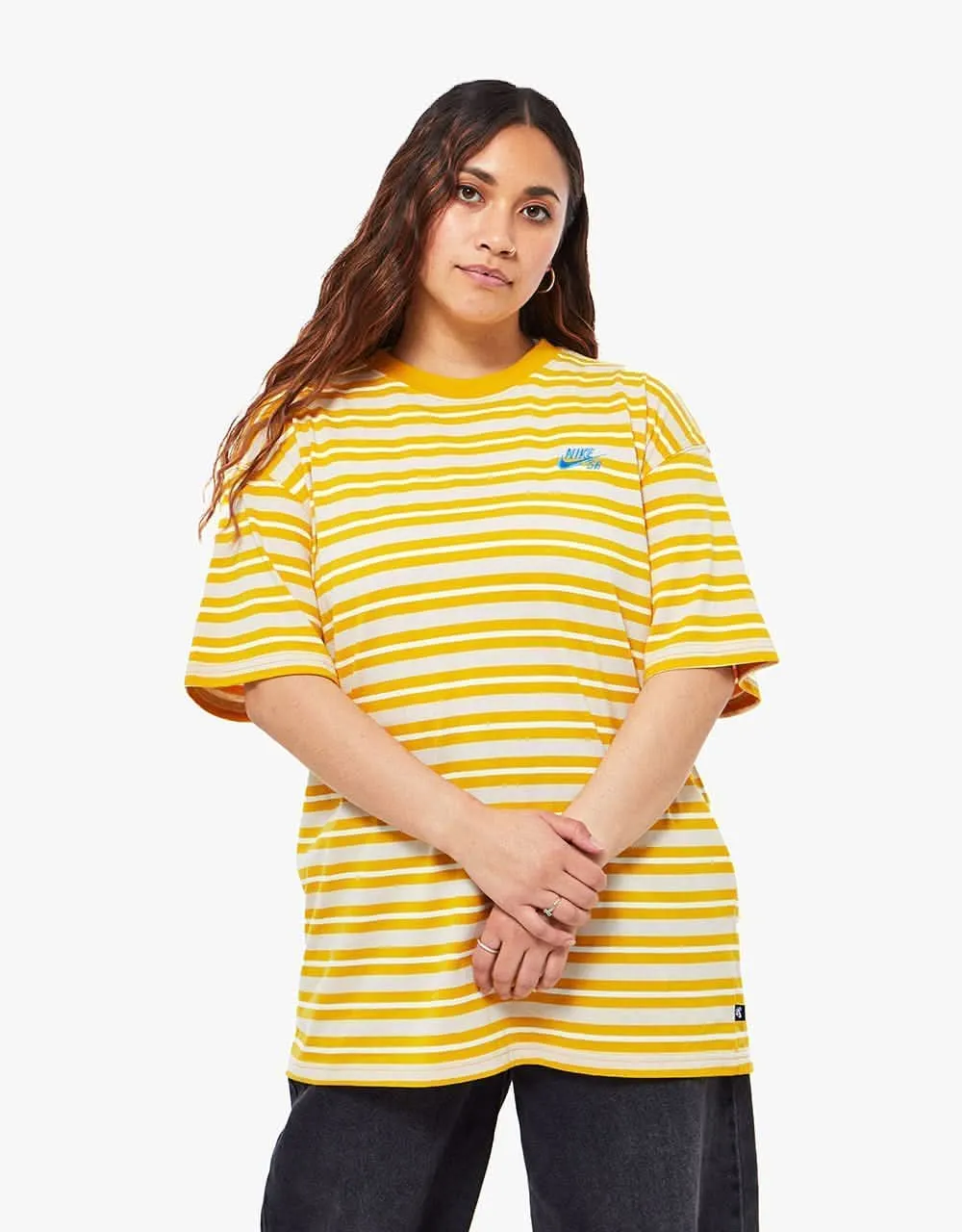 Nike SB YD Stripe T-Shirt - Dark Sulfur/Sanddrift/Sail