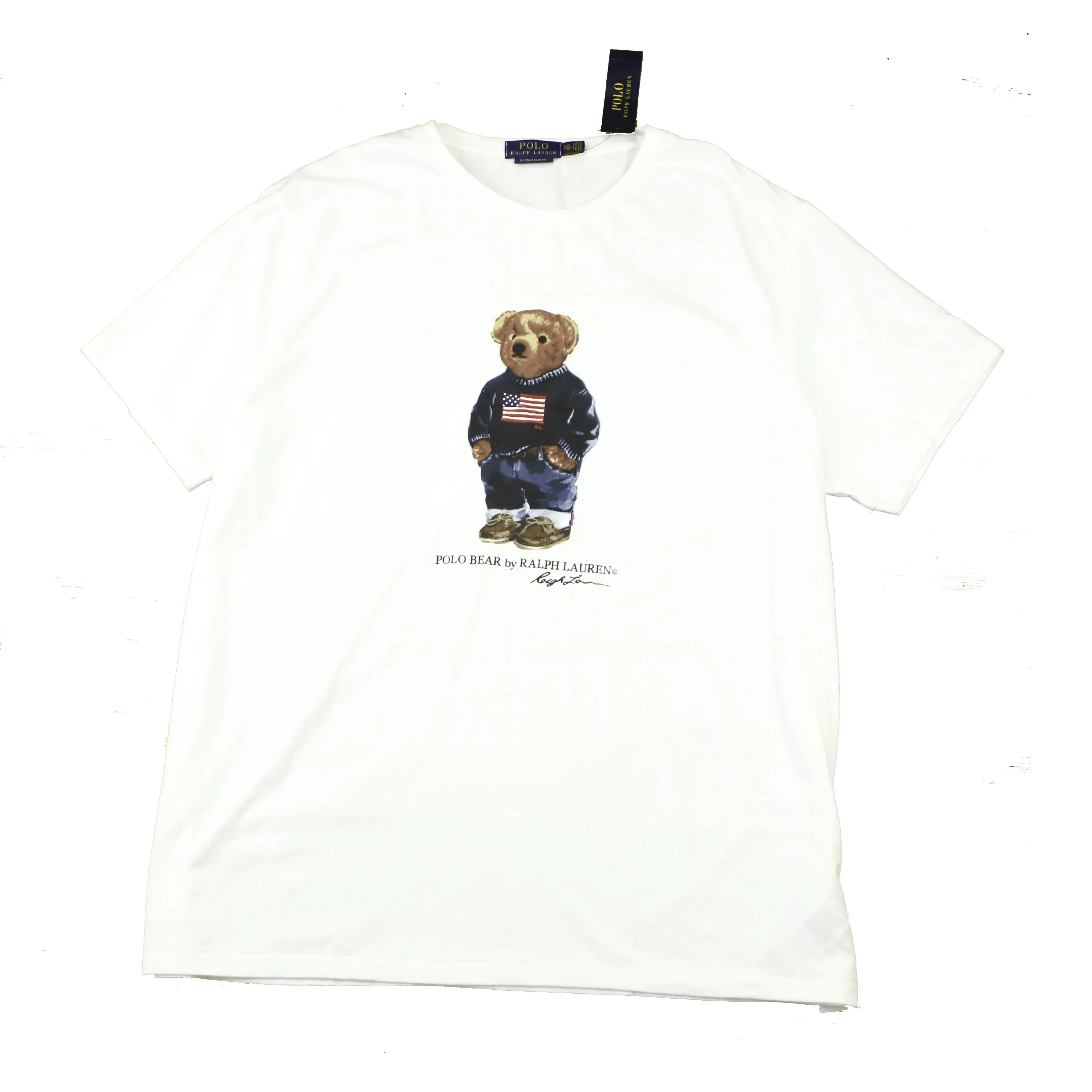 POLO RALPH LAUREN FLAG BEAR TEE (XXL)  (L)