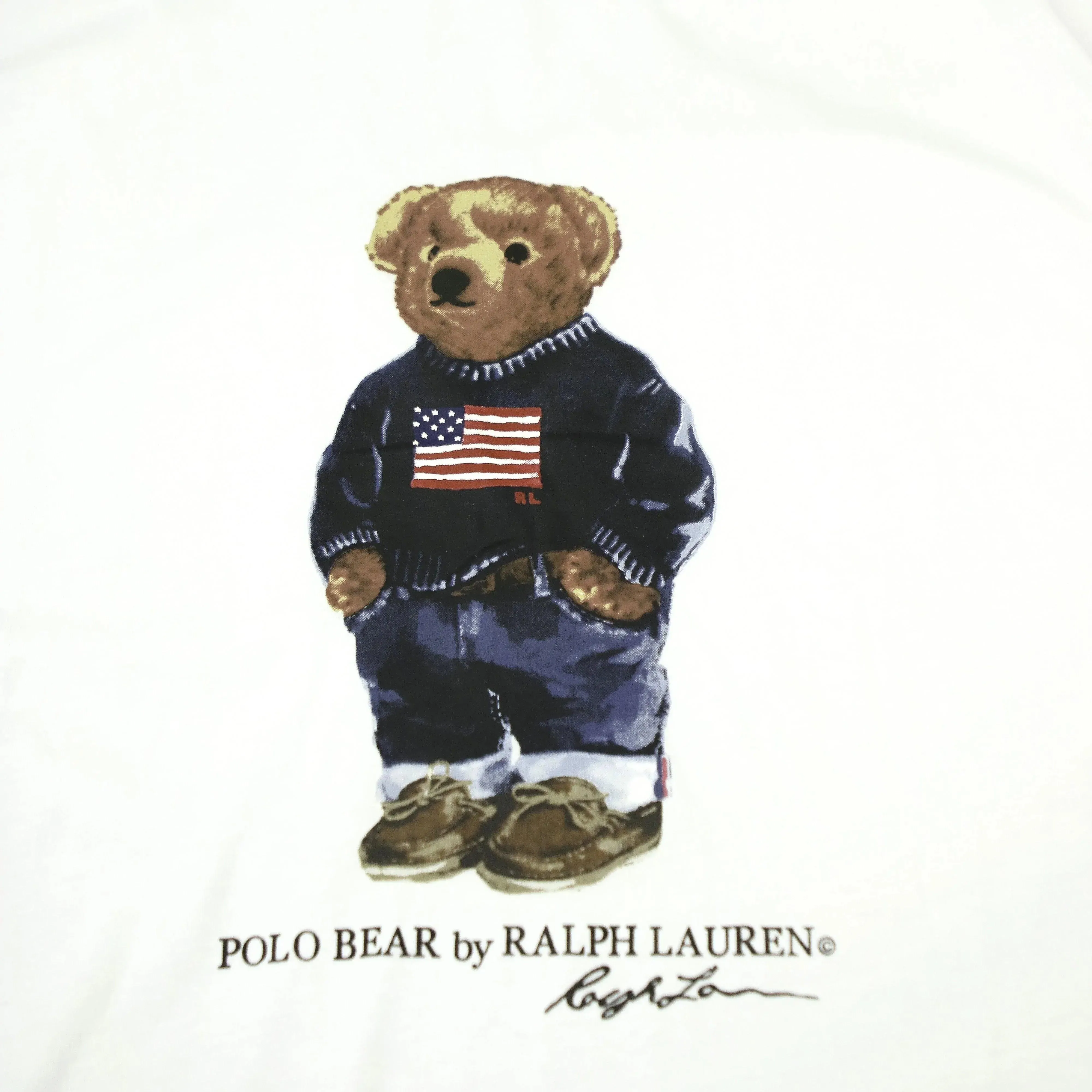 POLO RALPH LAUREN FLAG BEAR TEE (XXL)  (L)