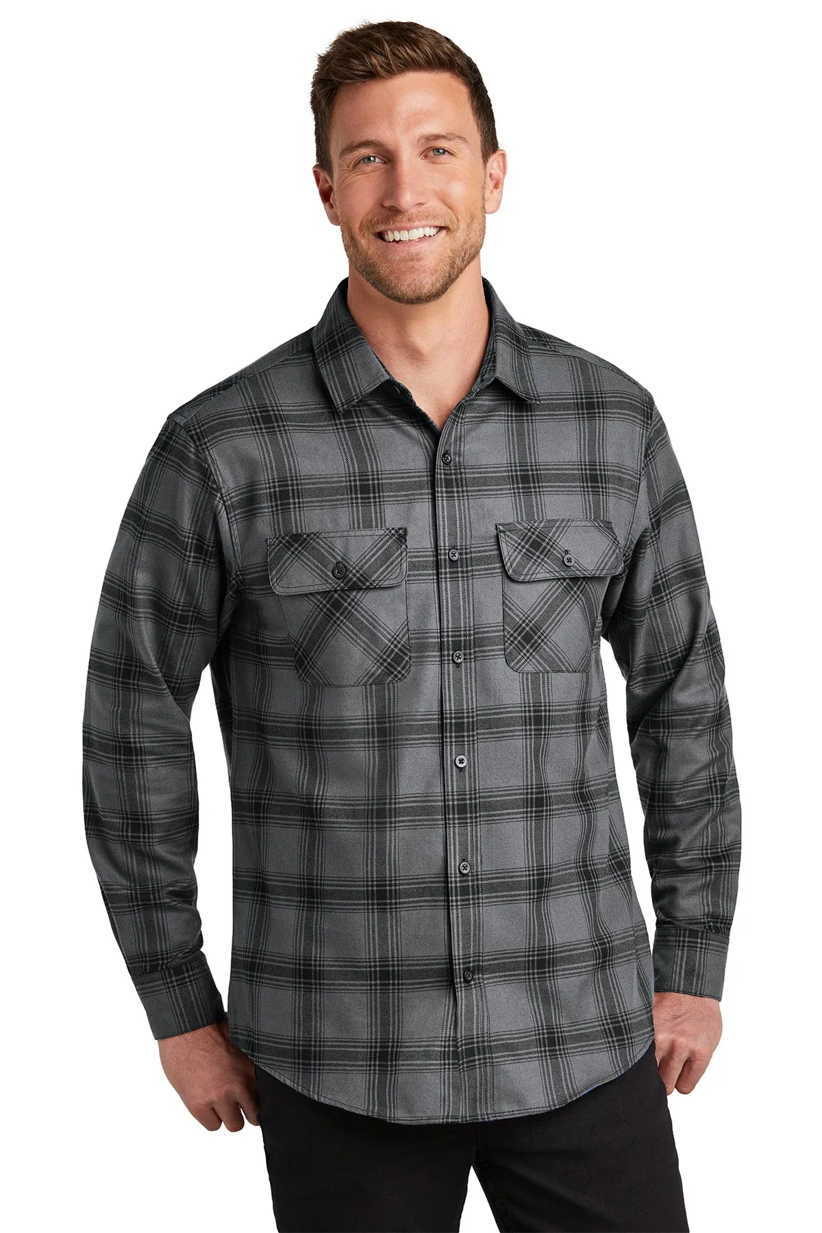 Port Authority® Plaid Flannel Shirt. W668