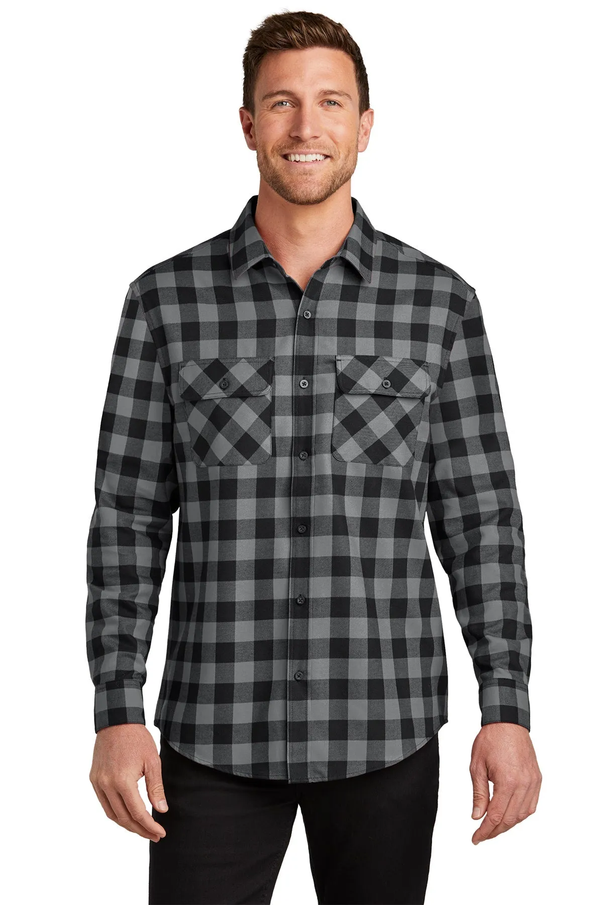 Port Authority® Plaid Flannel Shirt. W668