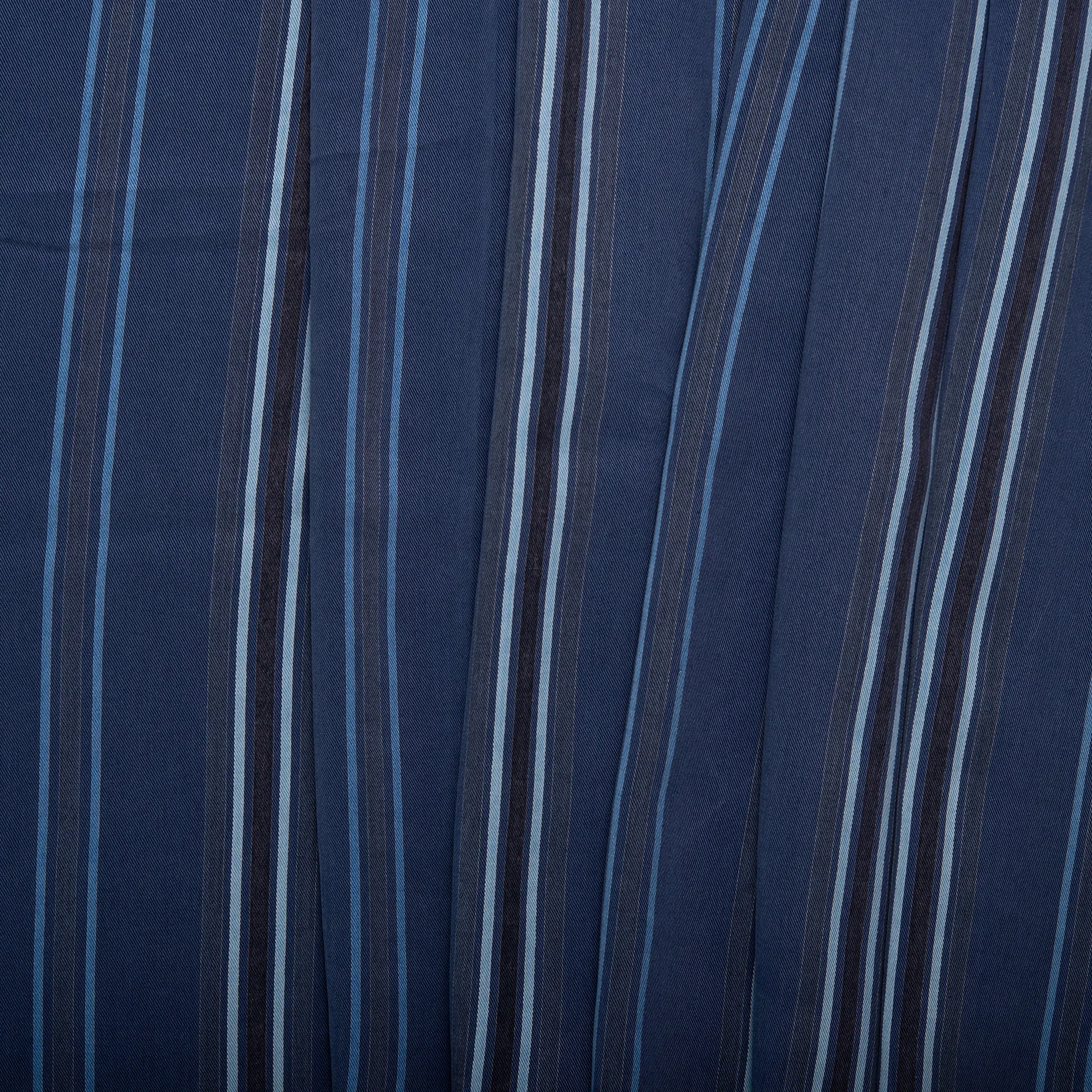 Printed Viscose - FLORA - Stripes - Steel grey