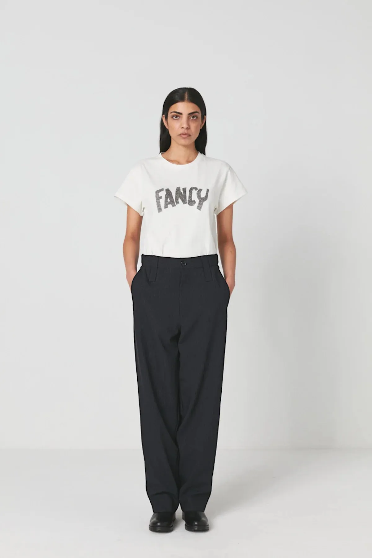 Rabens Saloner Ambla Fancy Tee in Chalk