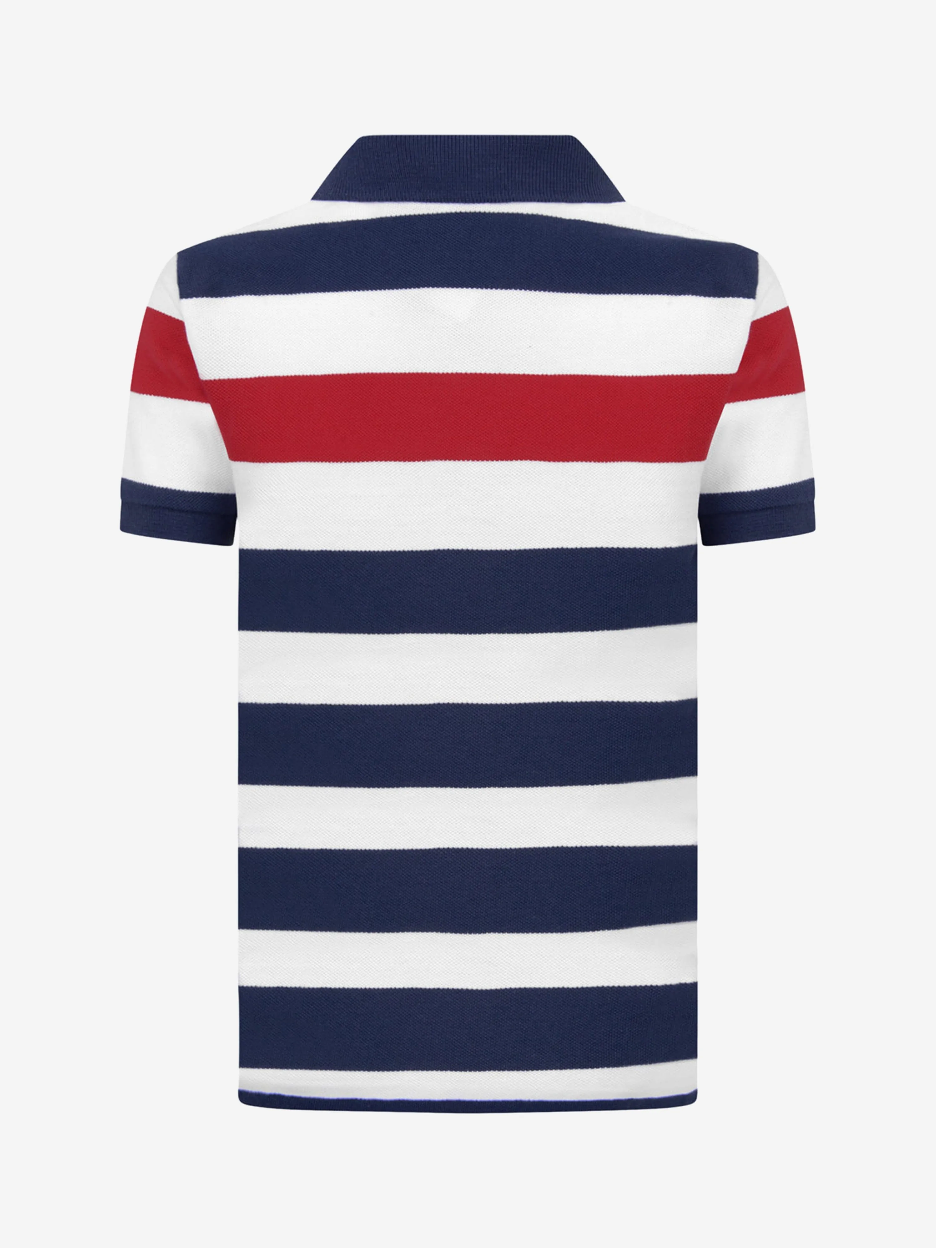 Ralph Lauren Boys Navy Striped Cotton Polo Top