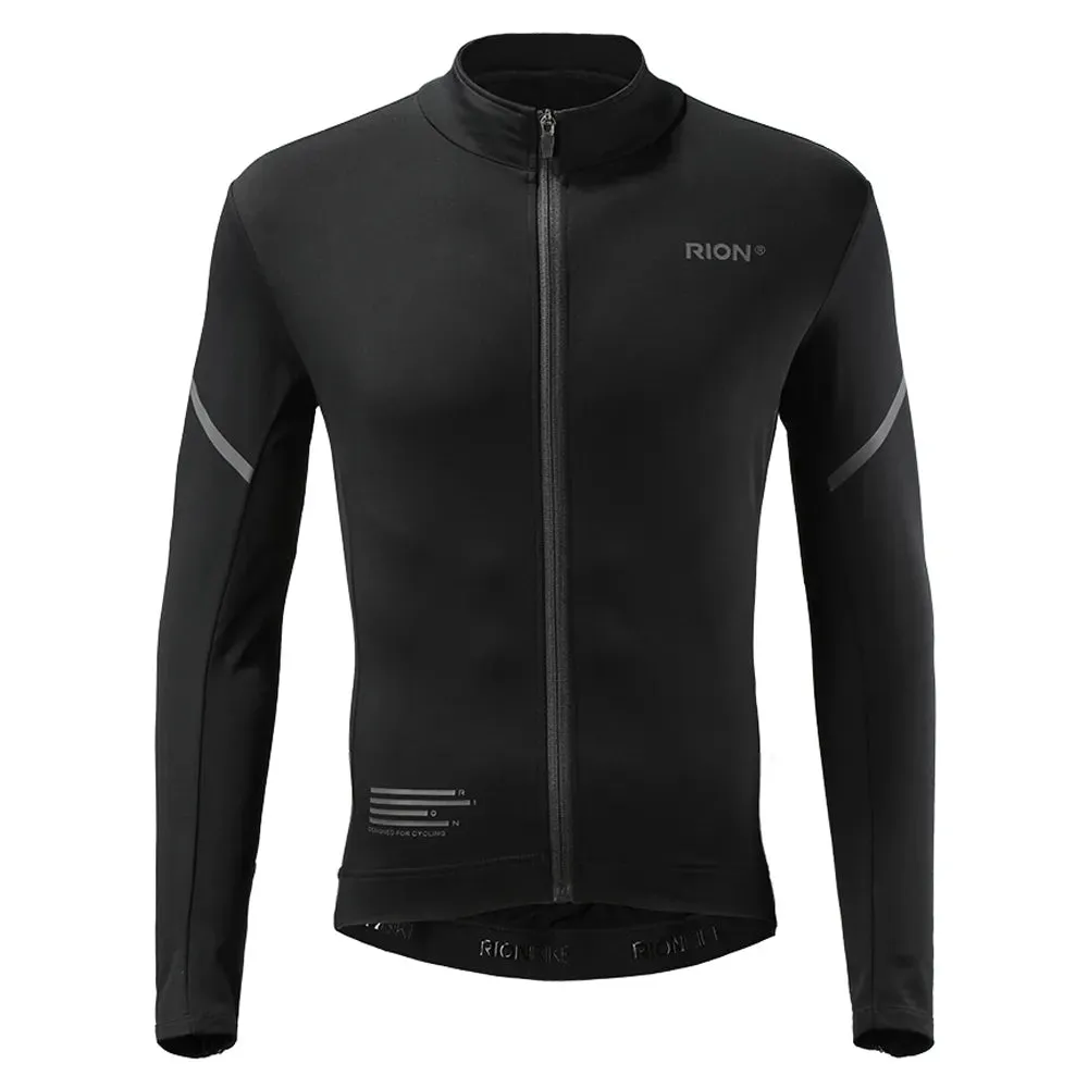 RION Winter Man Cycling Jersey MTB Jerseys Road Bike Shirts  Bicycle Clothing Long Sleeve Motorcross T-Shirt Windbreaker Fleece