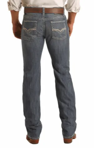 Rock & Roll Cowboy Men's Regular Fit Stackable Bootcut Reflex Stretch Jeans MSP3575