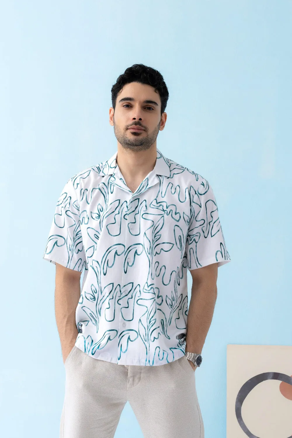 Sapphire Tide Cuban Shirt