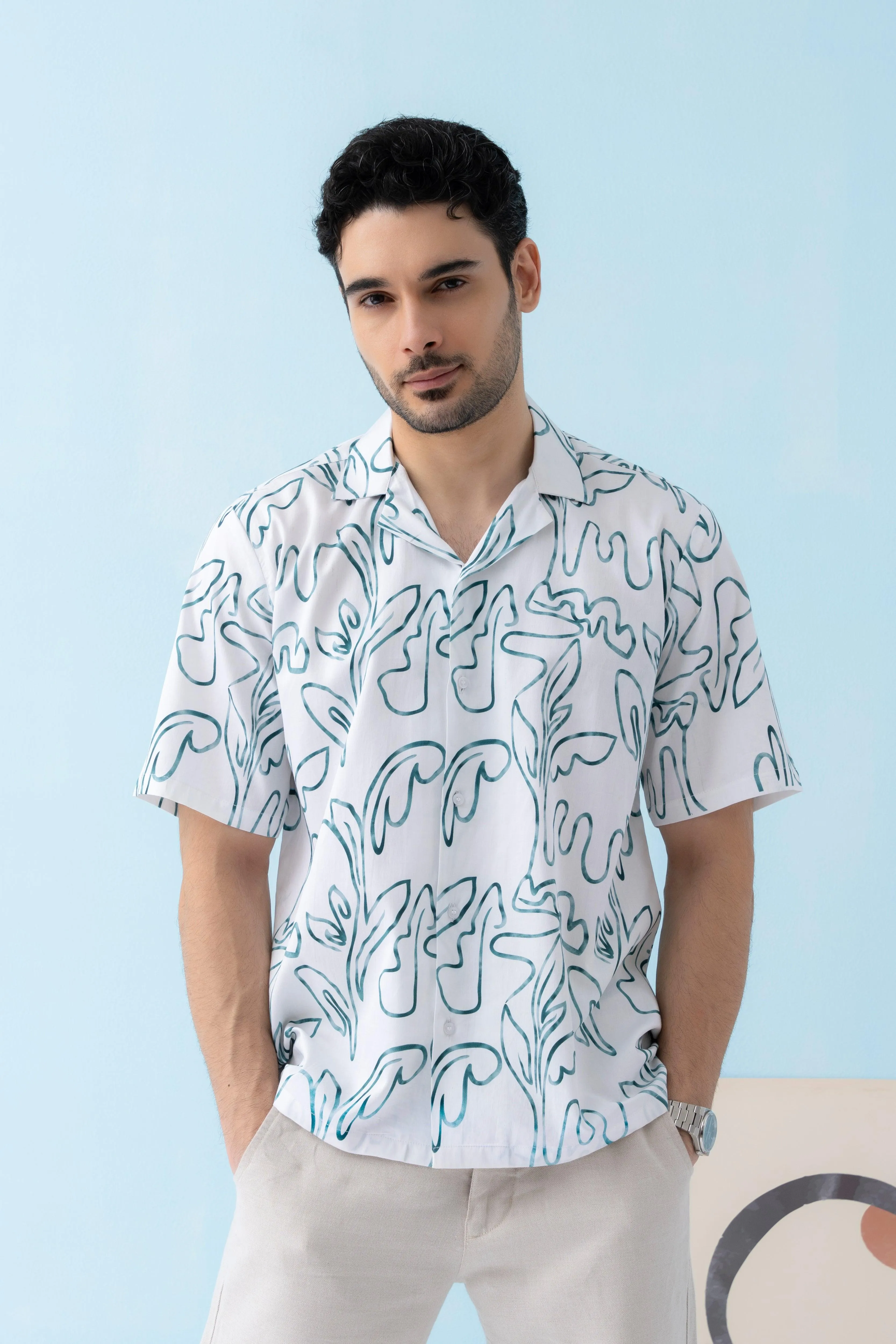 Sapphire Tide Cuban Shirt