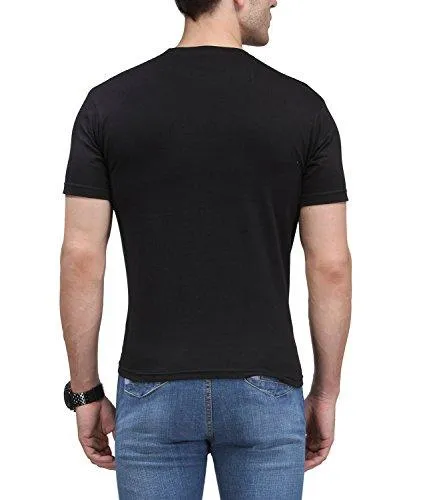 Scott International  Men's Basic Cotton Round Neck Half Sleeve Solid T-shirts (Black,White,Grey) (Large), Pack of 3