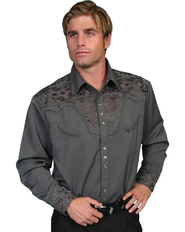 Scully Floral Embroidered Western Shirt