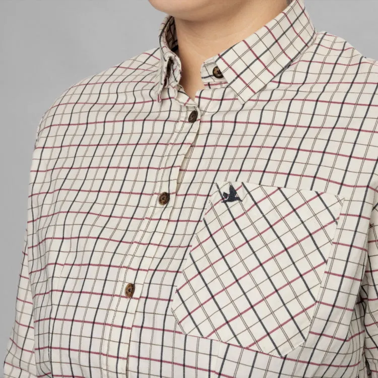 Seeland Ladies Kerry Shooting Shirt - Cabernet/Blue Check