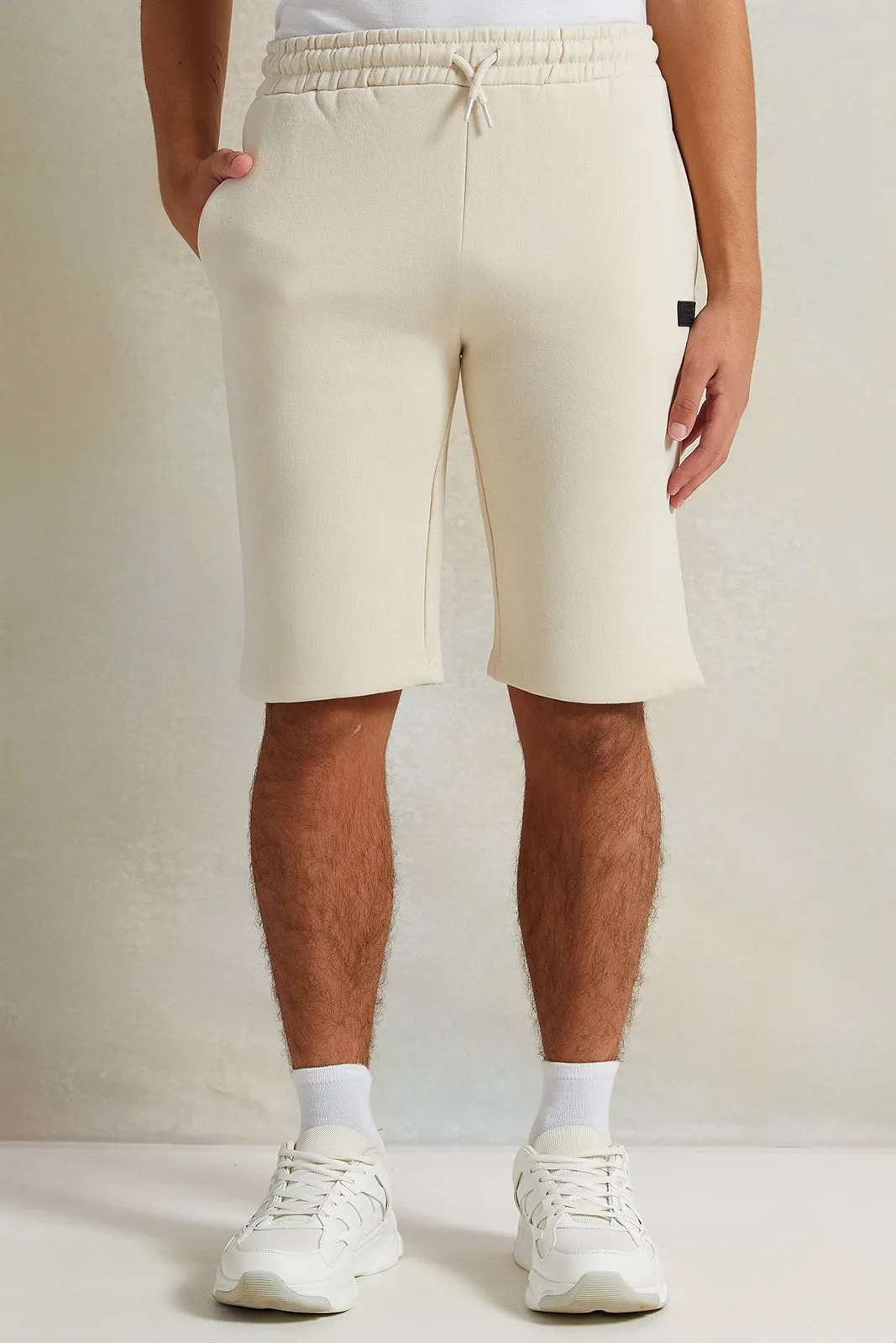 Senior Boys Beige Active Shorts