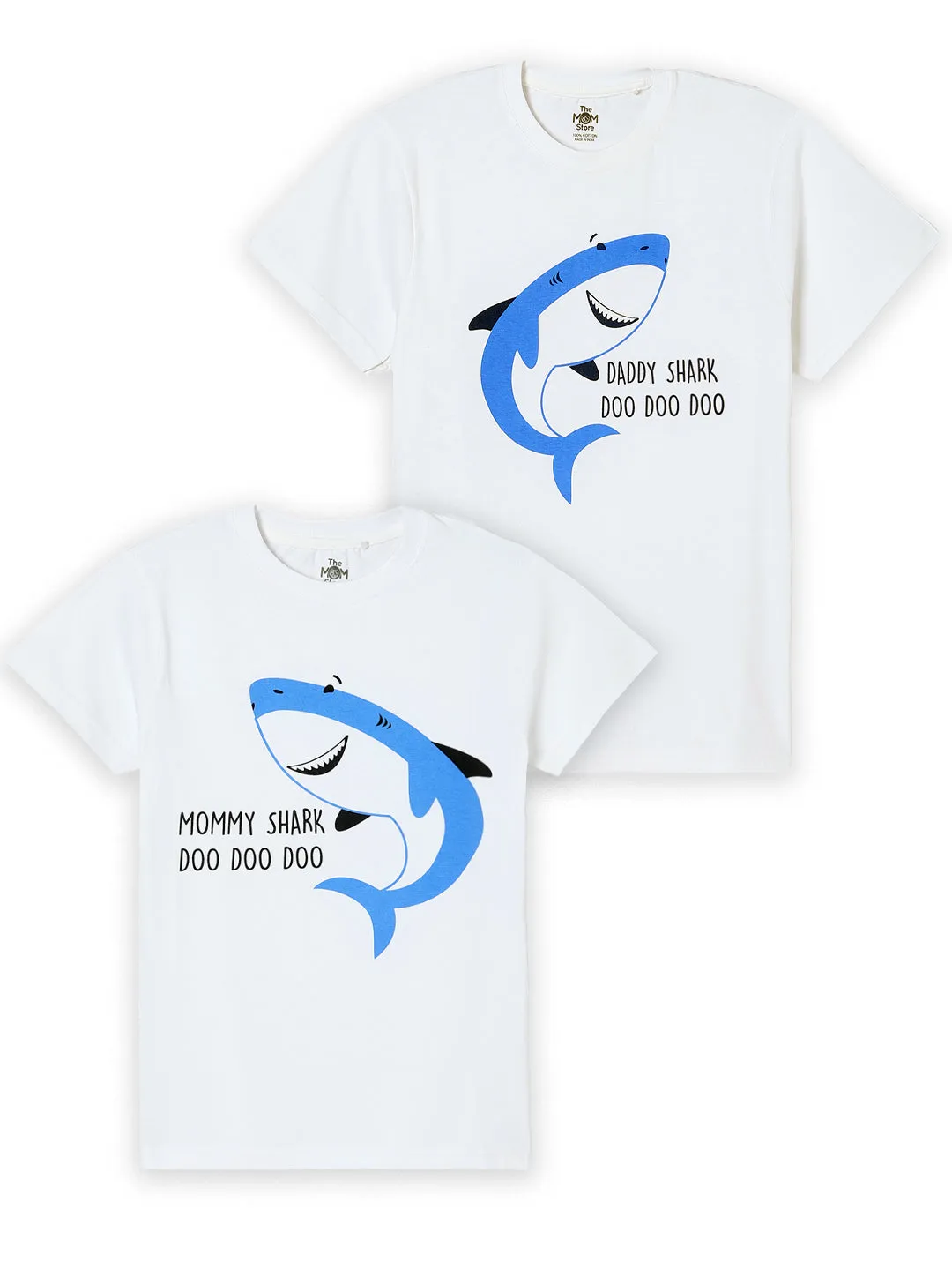 Shark-Tales Matching Family T Shirts-Combo Of 2