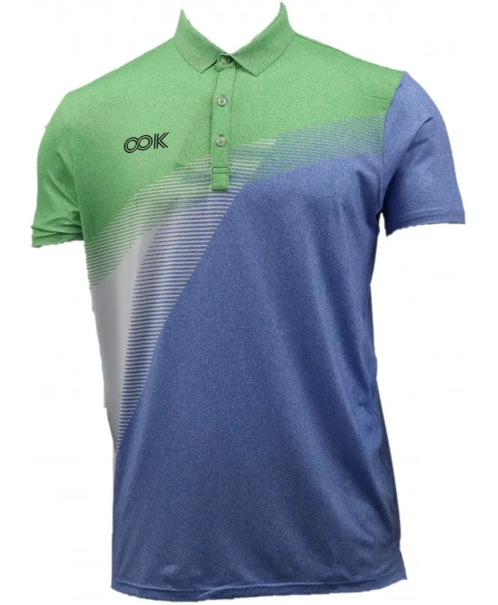 SHIV NARESH Spandex T-Shirt (Blue-Green)