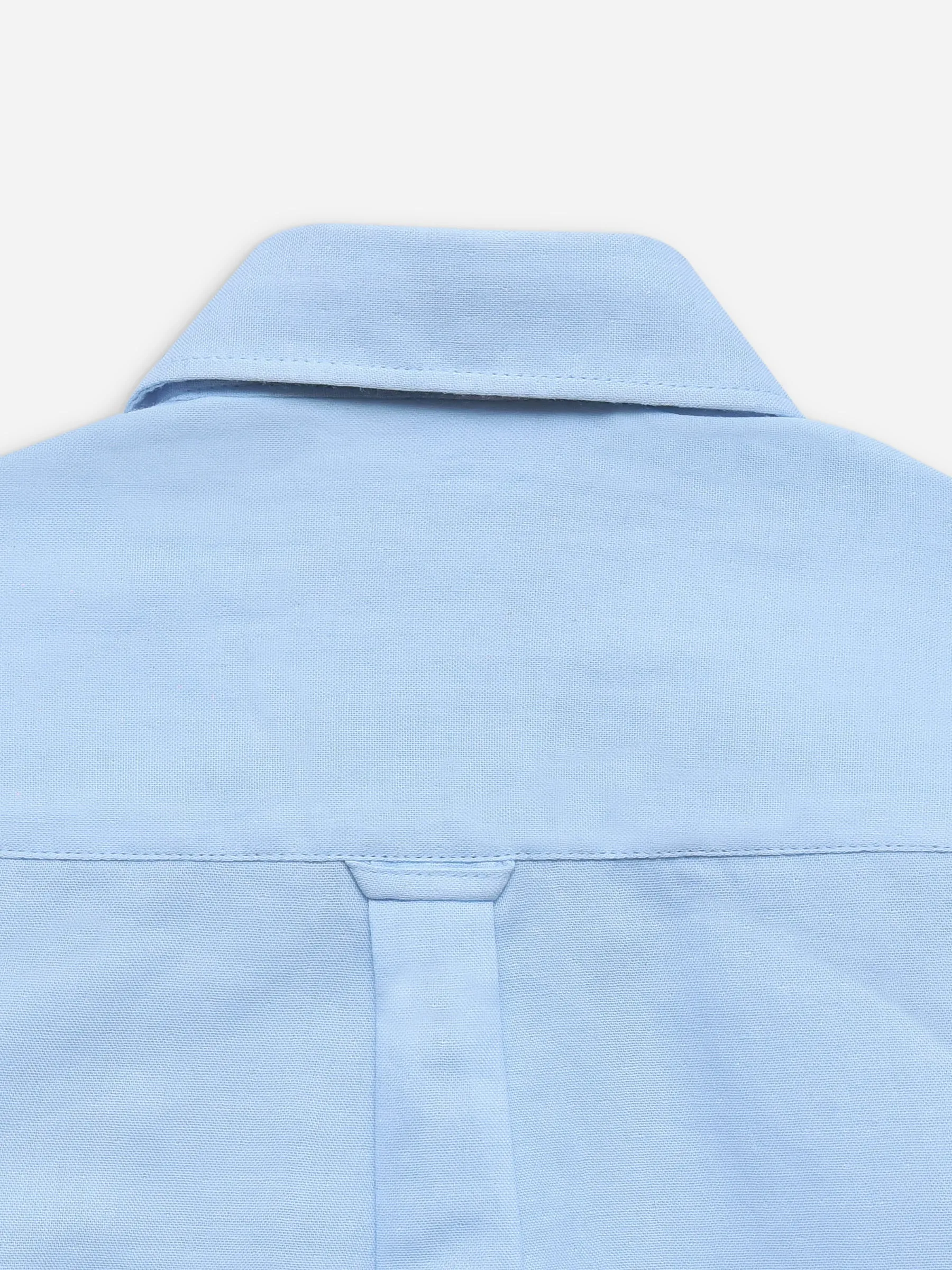 Sky Blue Half Sleeve Casual Shirt With Pocket Detailing