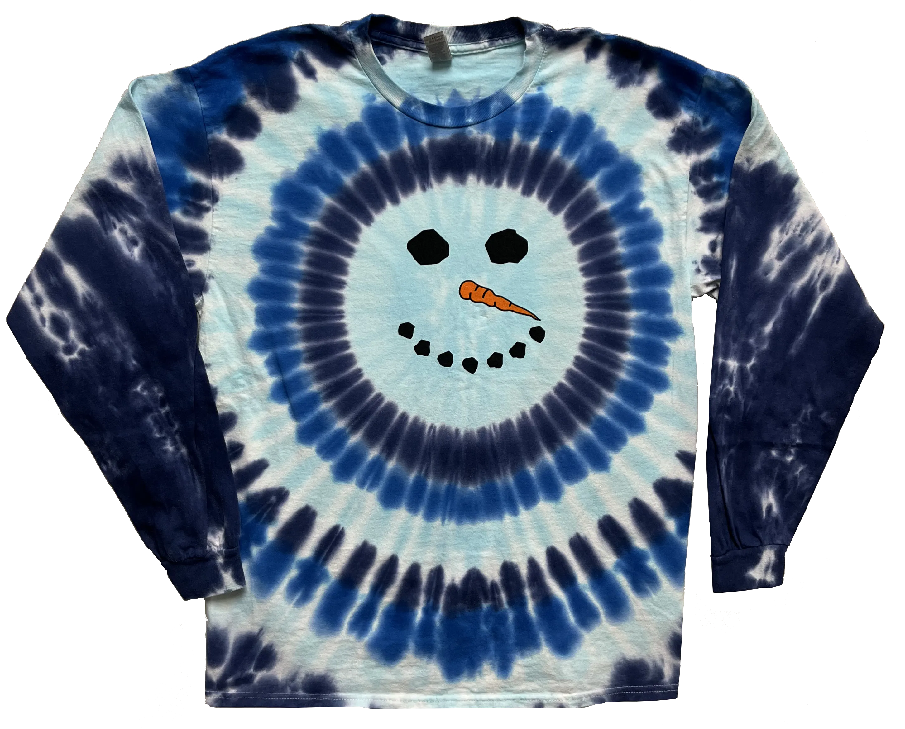 Snowman Long Sleeve Adult Tie Dye