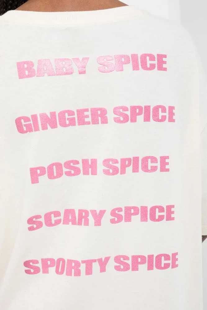 Spice Girls Oversized Short Sleeve T-Shirt Natural