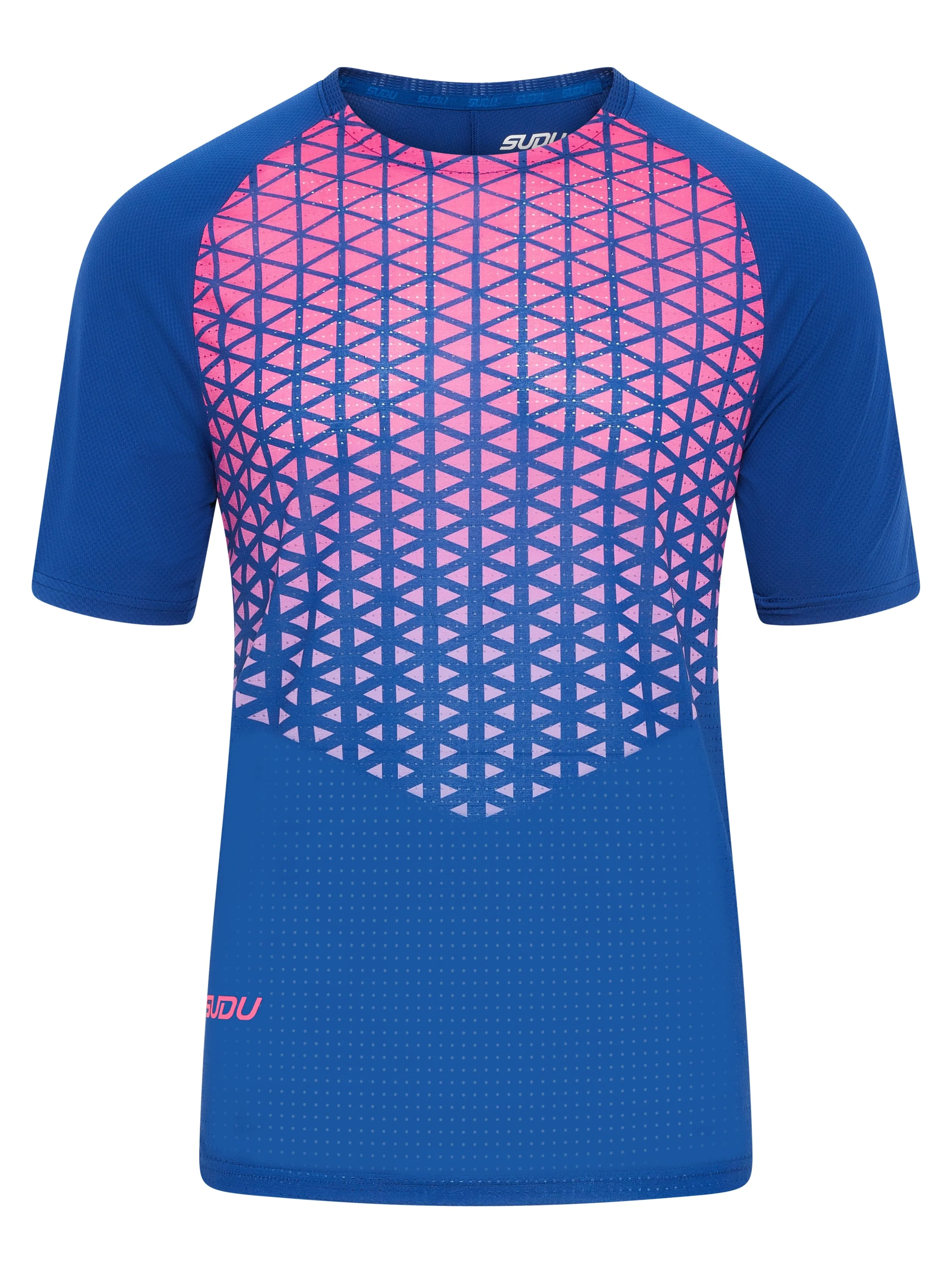 SRT SS 01 Run Short Sleeve T-Shirt - Dark Blue/Pink