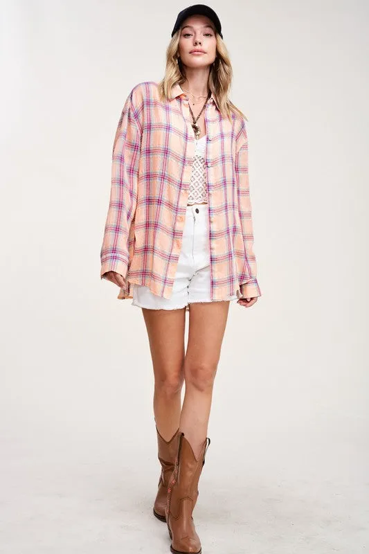 Top - La Miel Plaid