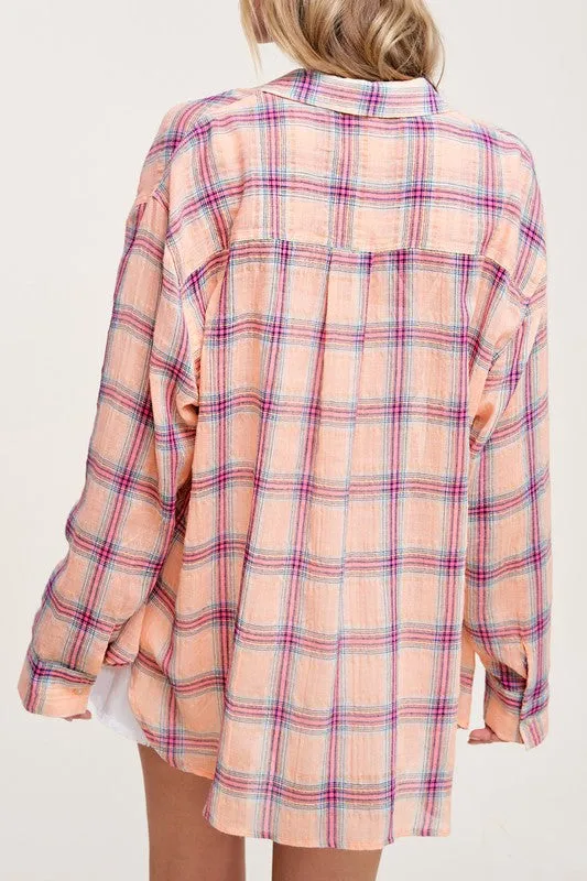 Top - La Miel Plaid