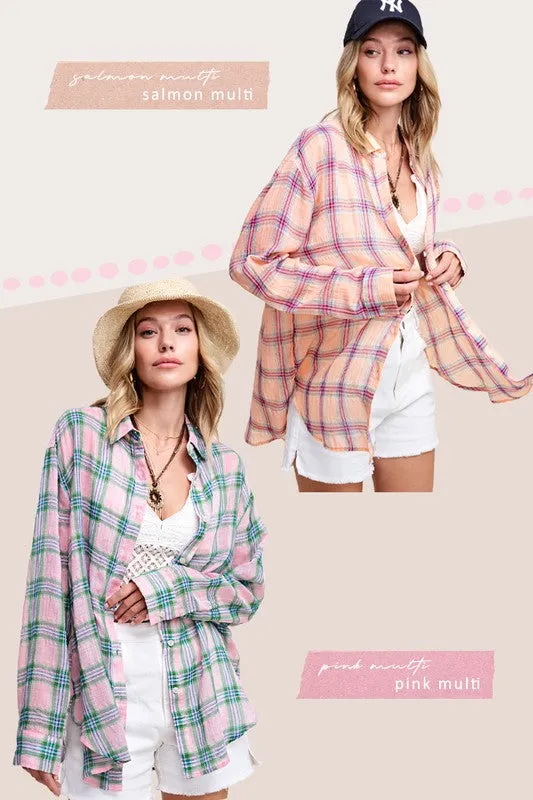 Top - La Miel Plaid