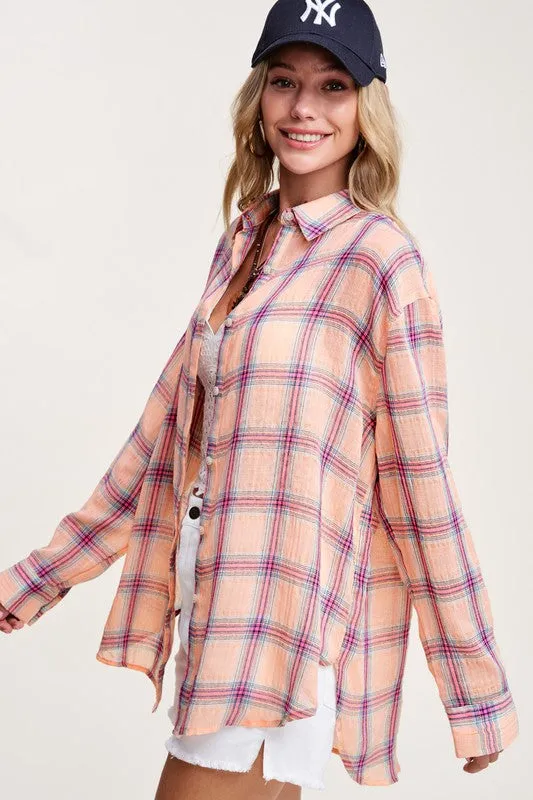 Top - La Miel Plaid