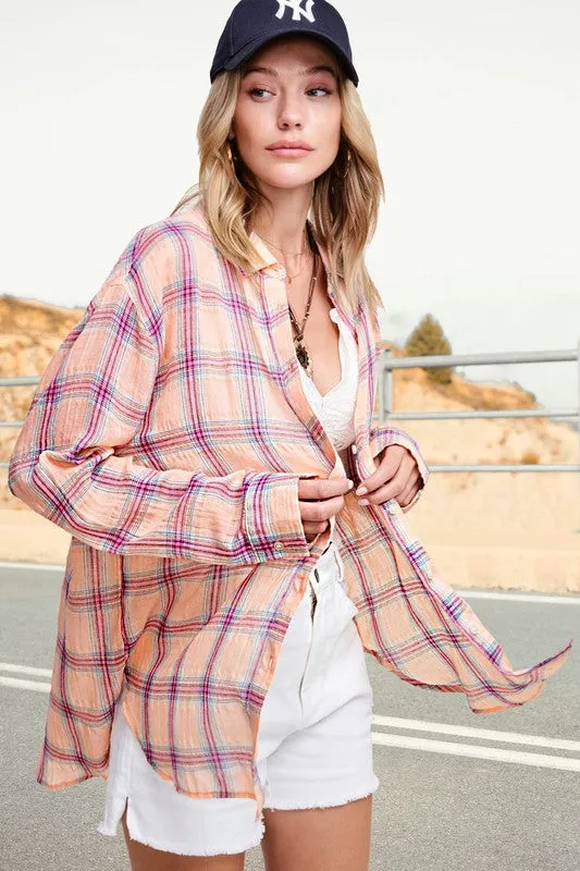 Top - La Miel Plaid