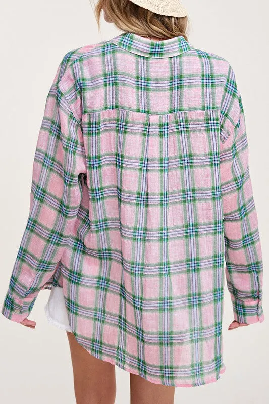 Top - La Miel Plaid