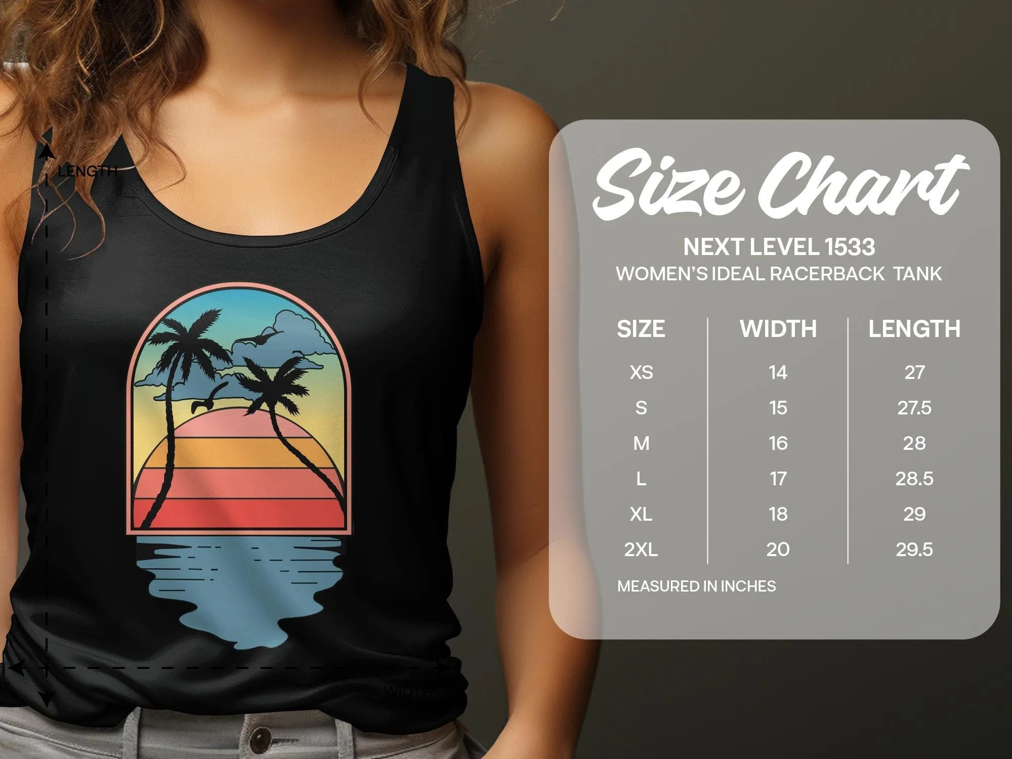 Tropical Sunset Reflection Tankt, Retro Palm Tree Design Tee, Retro Sunset Rays Wavy Shirt, Sun Shirt, Retro Sunshine Shirt, Sunset Tee