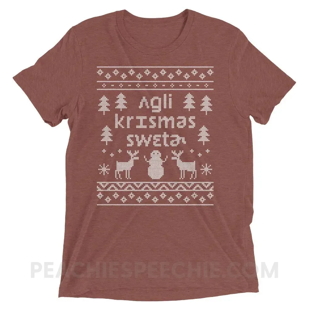 Ugly Christmas Sweater Tri-Blend Tee