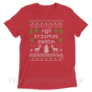 Ugly Christmas Sweater Tri-Blend Tee