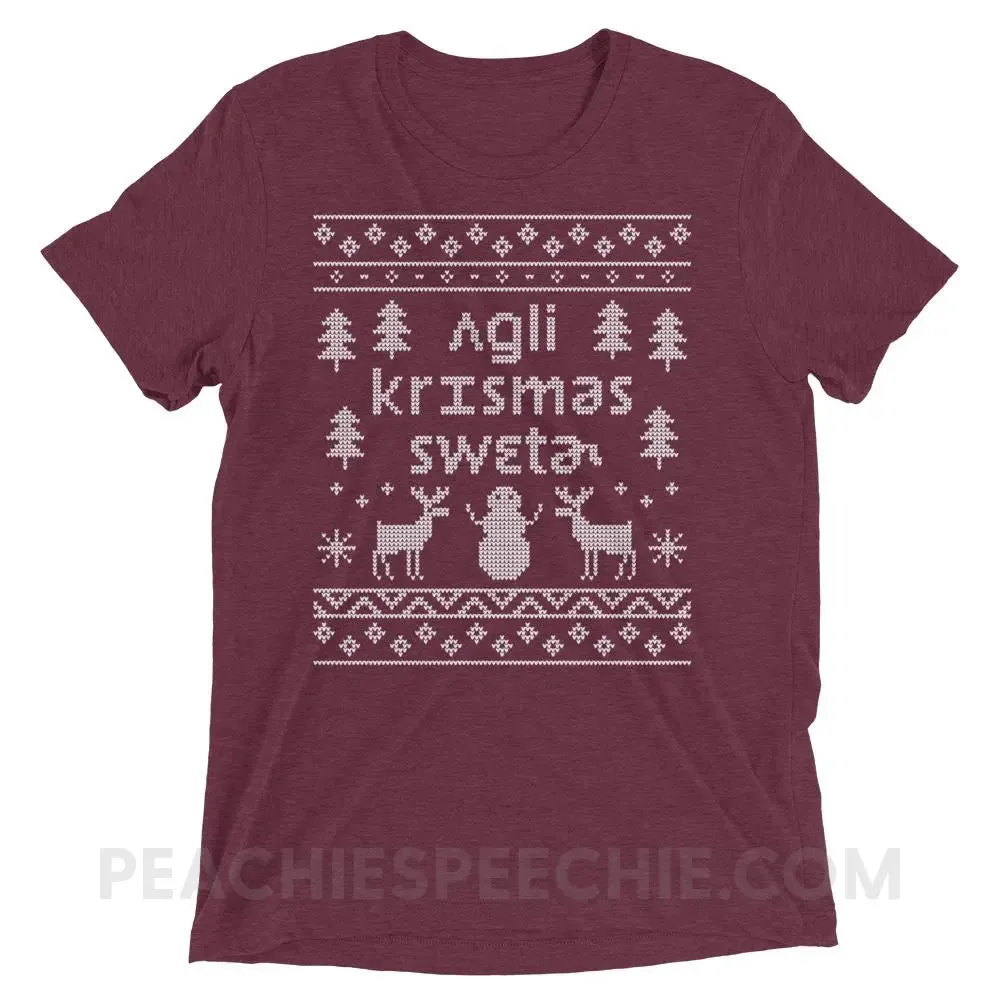 Ugly Christmas Sweater Tri-Blend Tee