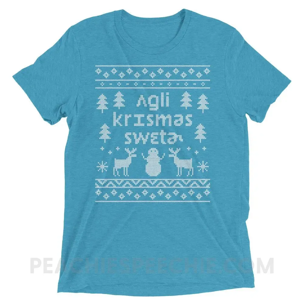 Ugly Christmas Sweater Tri-Blend Tee