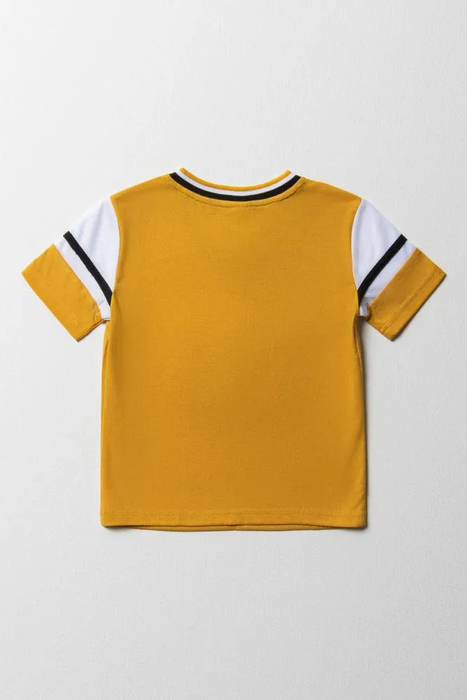 V-Neck Sport T-Shirt Yellow