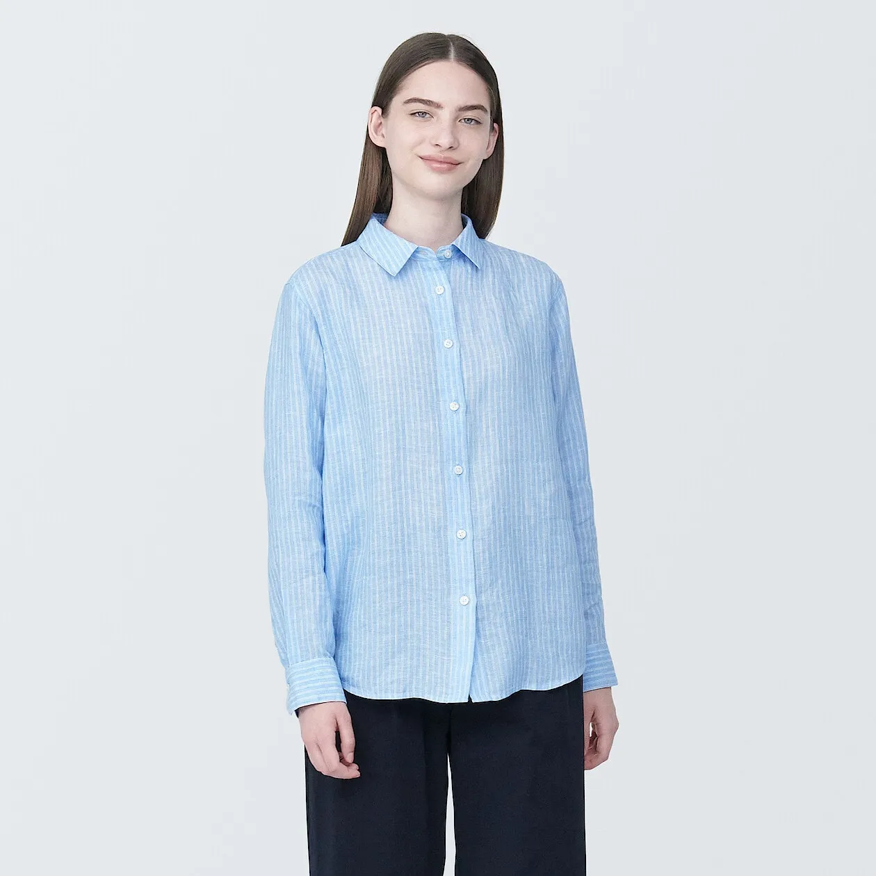 Washed Linen Long Sleeve Shirt