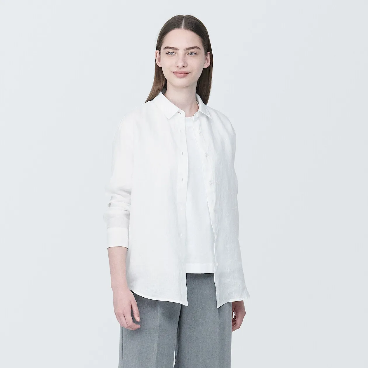 Washed Linen Long Sleeve Shirt