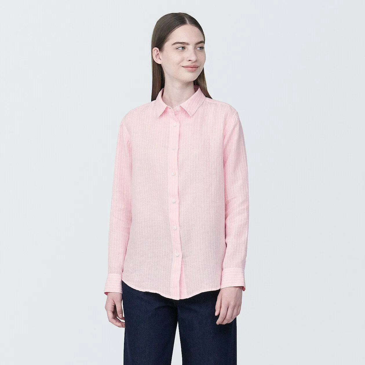 Washed Linen Long Sleeve Shirt