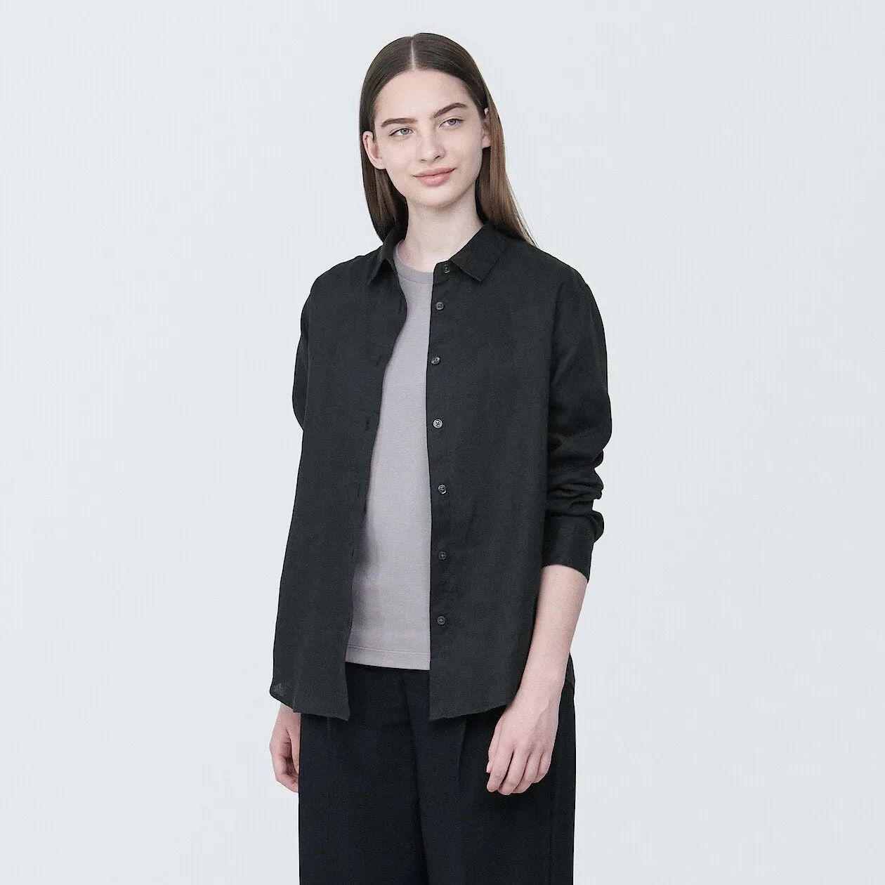 Washed Linen Long Sleeve Shirt