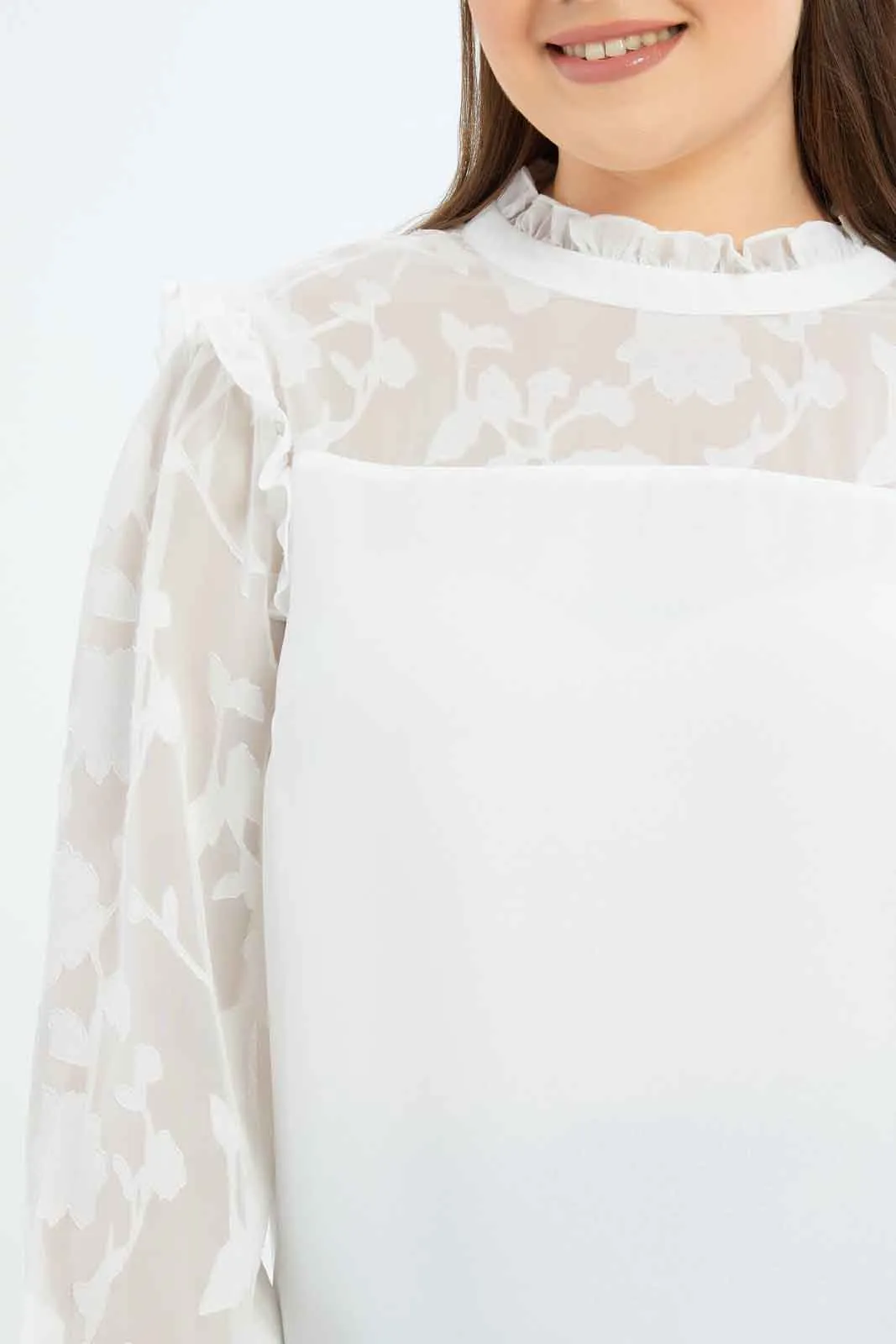 Women Ivory Detail Blouse