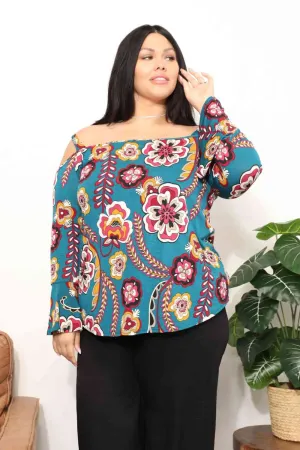 Women's Sew In Love Full Size Floral Cold Shoulder Blouse