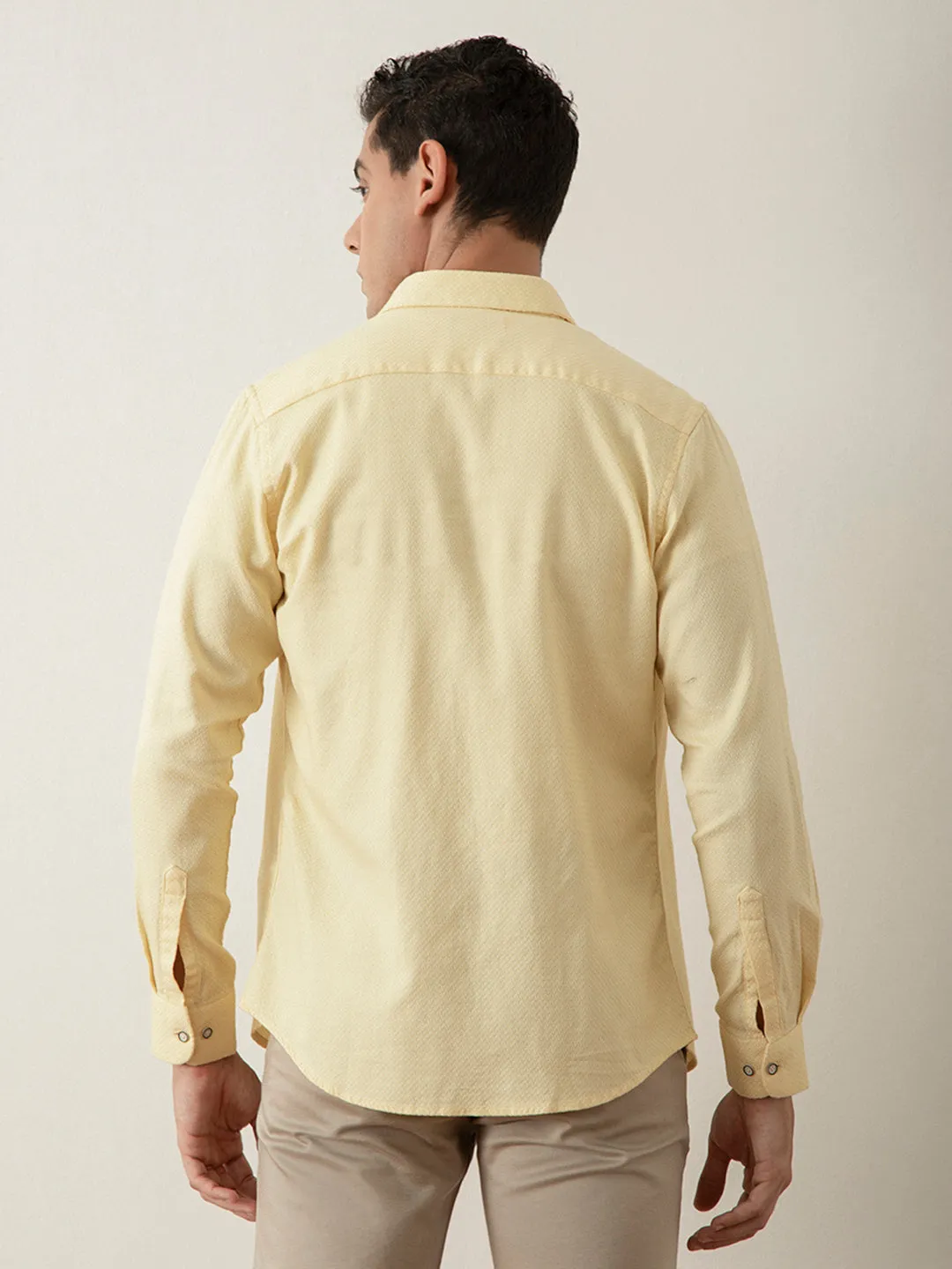 Yellow Plain Cotton Shirt